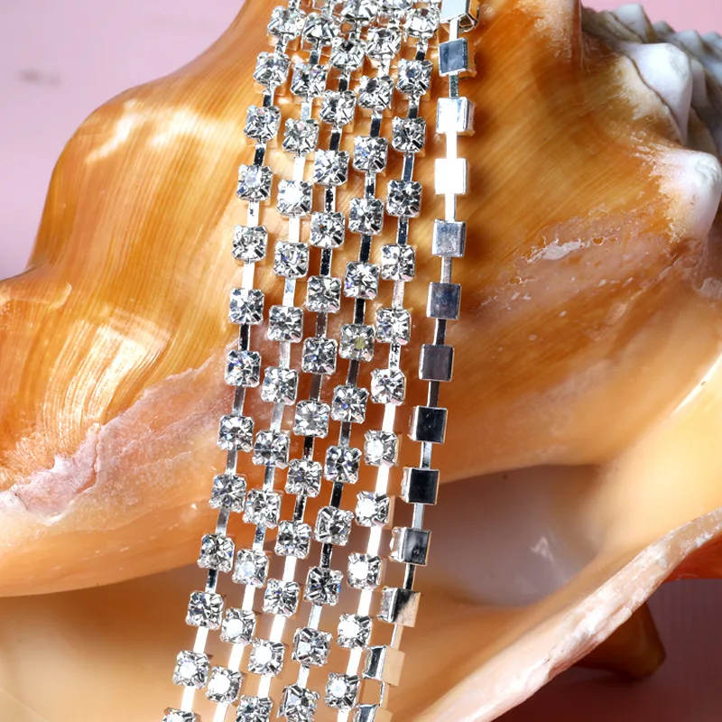 Высокое качество ss18 прозрачное Серебряное основание стекло горный хрусталь