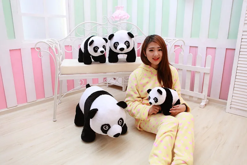 

stuffed toy soft panda plush toy throw pillow Christmas gift h253