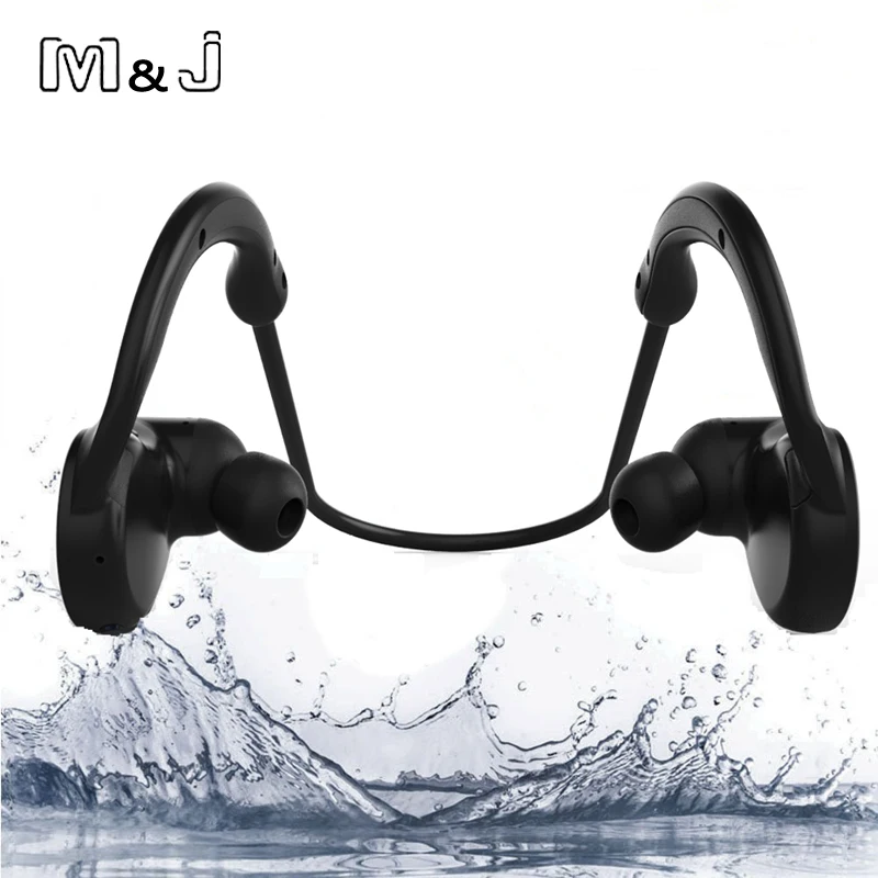 M &amp J M11 IPX7 Водонепроницаемая беспроводная Bluetooth-гарнитура Стерео гарнитура