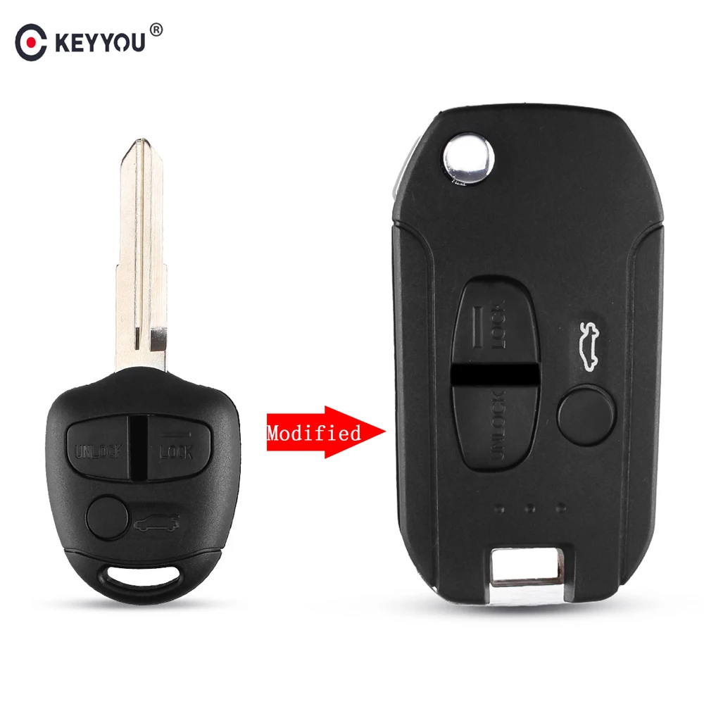 KEYYOU 3-кнопочный пульт дистанционного управления Складной автомобильный брелок