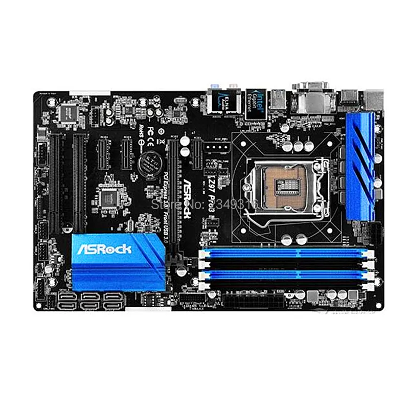 Б/у оригинальный слот LGA1150 Z97 материнская плата для ASRock Pro3 настольная USB3.0 SATA3
