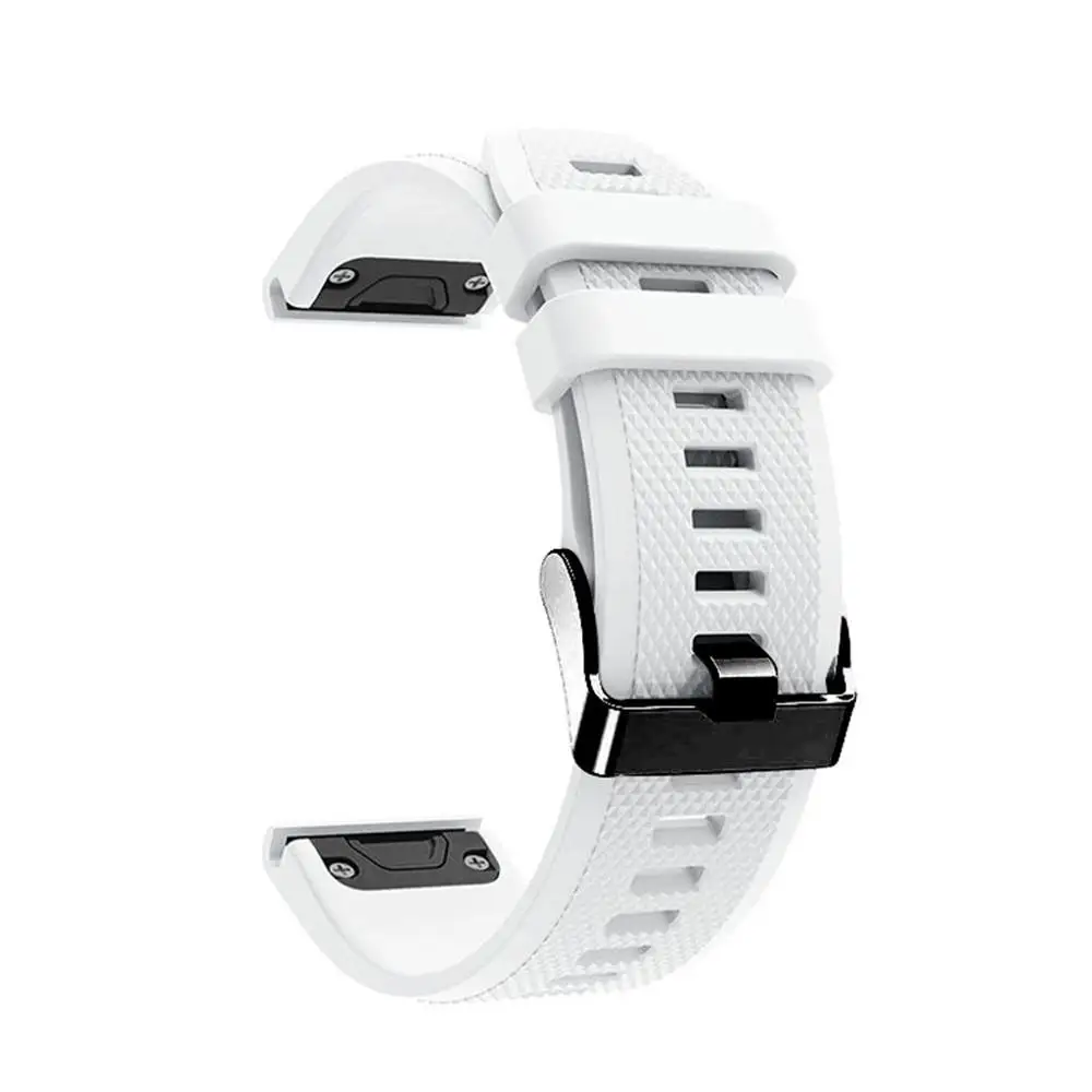 Белый Роскошные Сменные наручные часы из ТПУ для Garmin Fenix 5X/5X Plus/3/3 HR, ремешок для часов, ремешок для часов, умные часы с пряжкой, браслет на запястье - Цвет: Белый