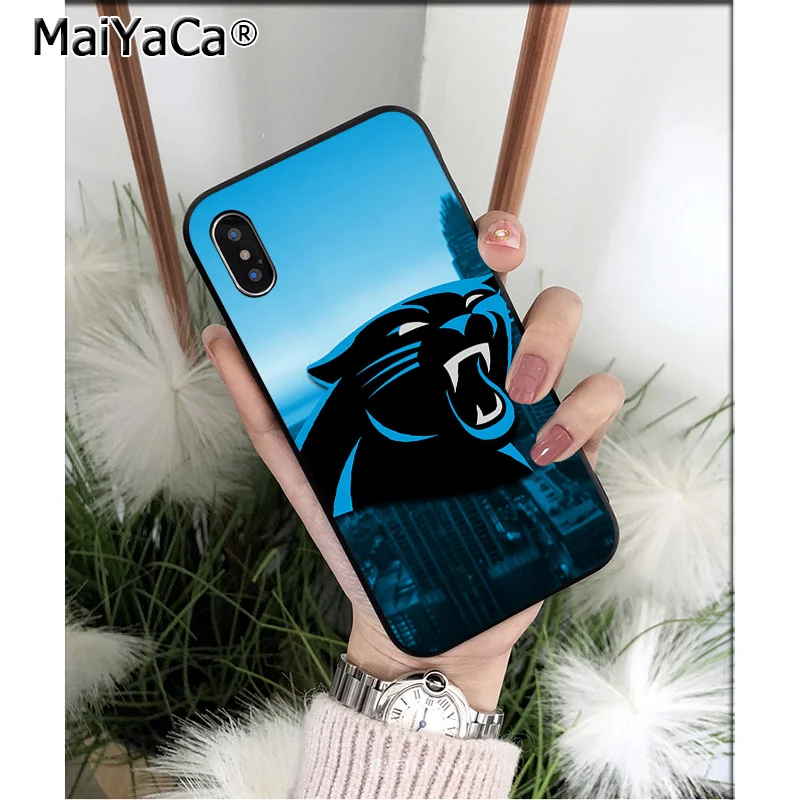 A13 MaiYaCa Carolina Panthers TPU Soft Silicone Phone Case for iPhone X XS MAX 6 6S 7 7plus 8 8Plus 5 5S XR - Цвет: A13