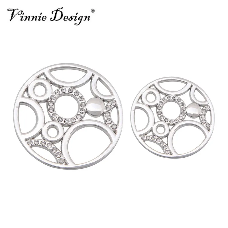 Винни Дизайн ювелирные изделия 25 мм небольшой кристалл Круглый Монета диск