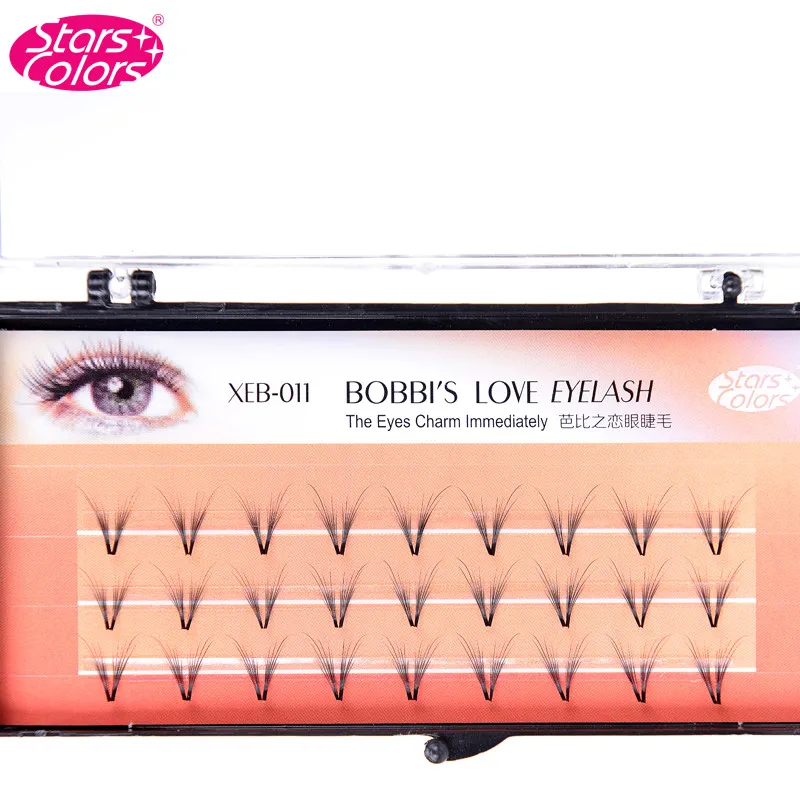 Натуральная толщина ласточкин хвост шелковые ресницы Индивидуальные