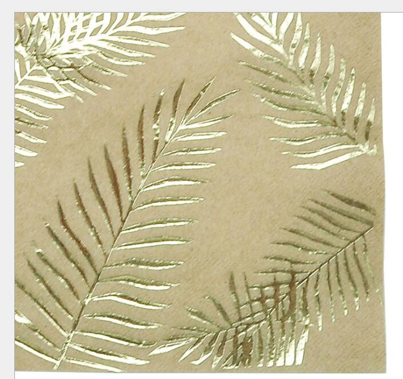 Служит 8 золотых штампов пальмовых листьев на свадьбу День рождения одноразовая