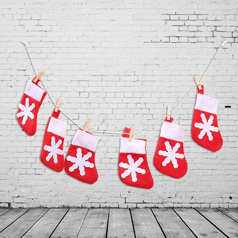 1 м Рождественские Носки с рисунком счастливого флага Новогодний Декор для дома и