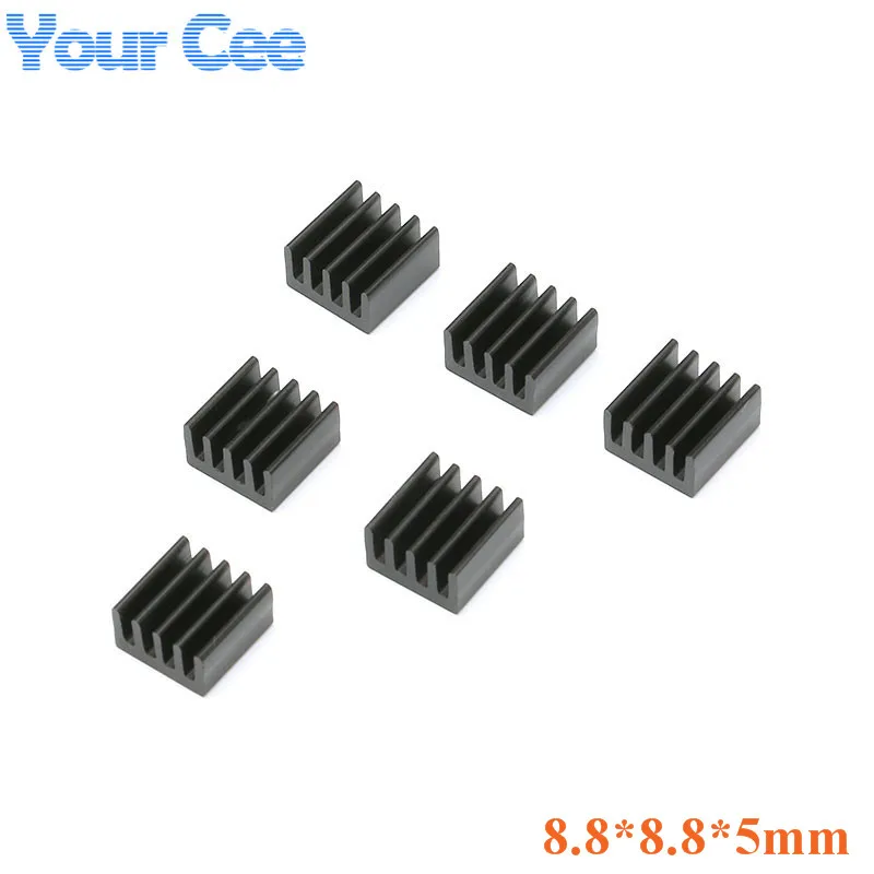 100 шт. алюминиевый радиатор для Raspberry Pi чип светодиодный ИС транзистор питания PBC 8
