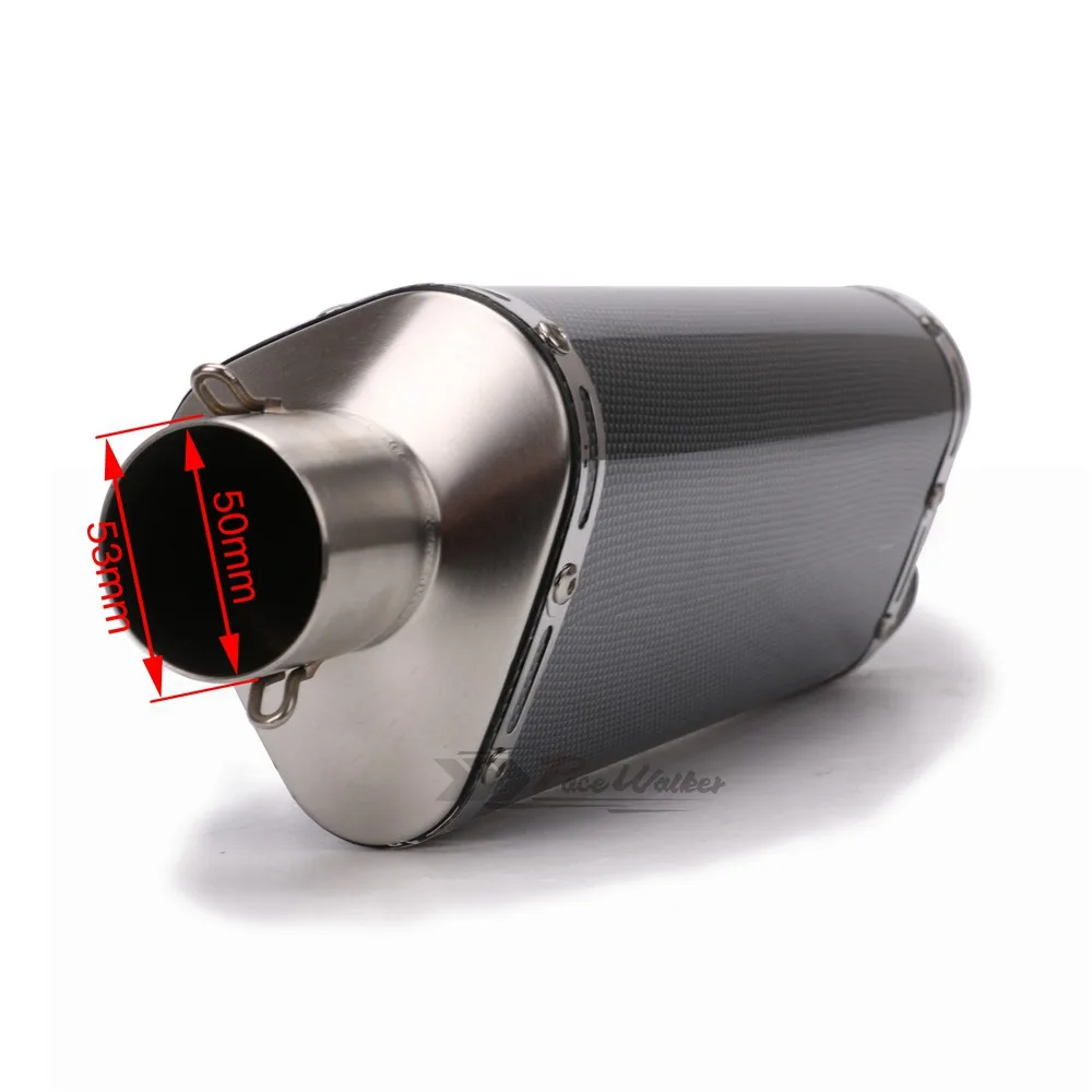 Universal Motorcycle Scooter Modified Double Holes Exhaust Muffler For CBR 125 CB400 CB600 YZF FZ400 Z750 | Автомобили и