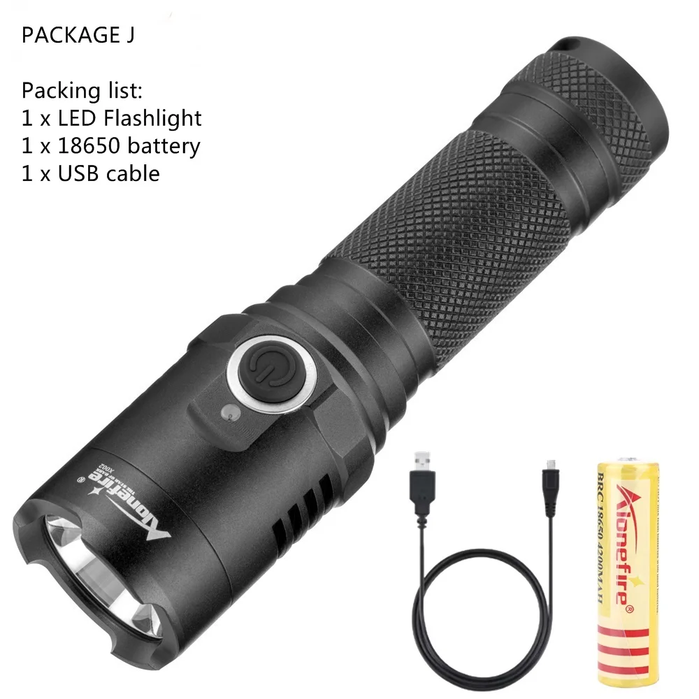 PACKAGE J AloneFire X002 ультра яркий Мощный светодиодный фонарик xml t6 светодиодный тактический фонарь для аккумулятора 18650 - Испускаемый цвет: PACKAGE J