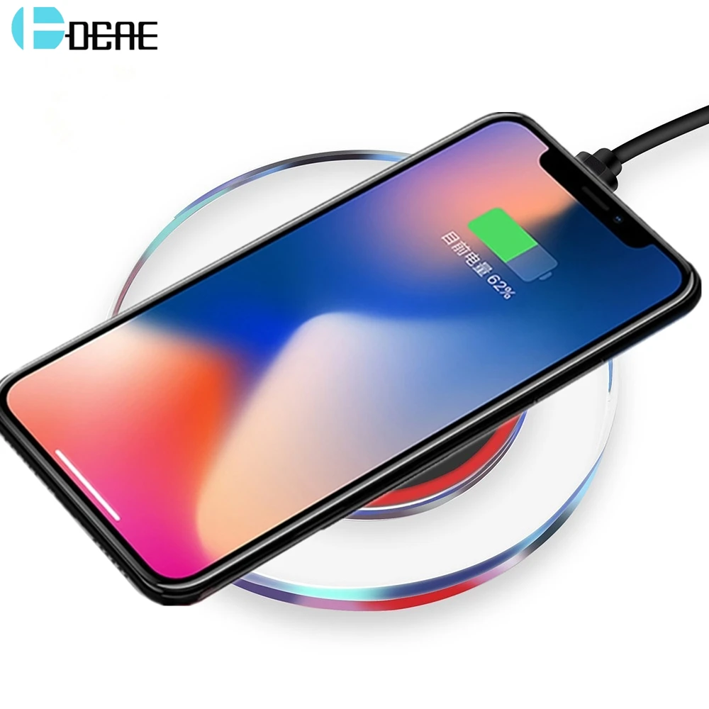DCAE Qi Беспроводное зарядное устройство для iphone 8 Plus X Xs Max Xr Беспроводная зарядная