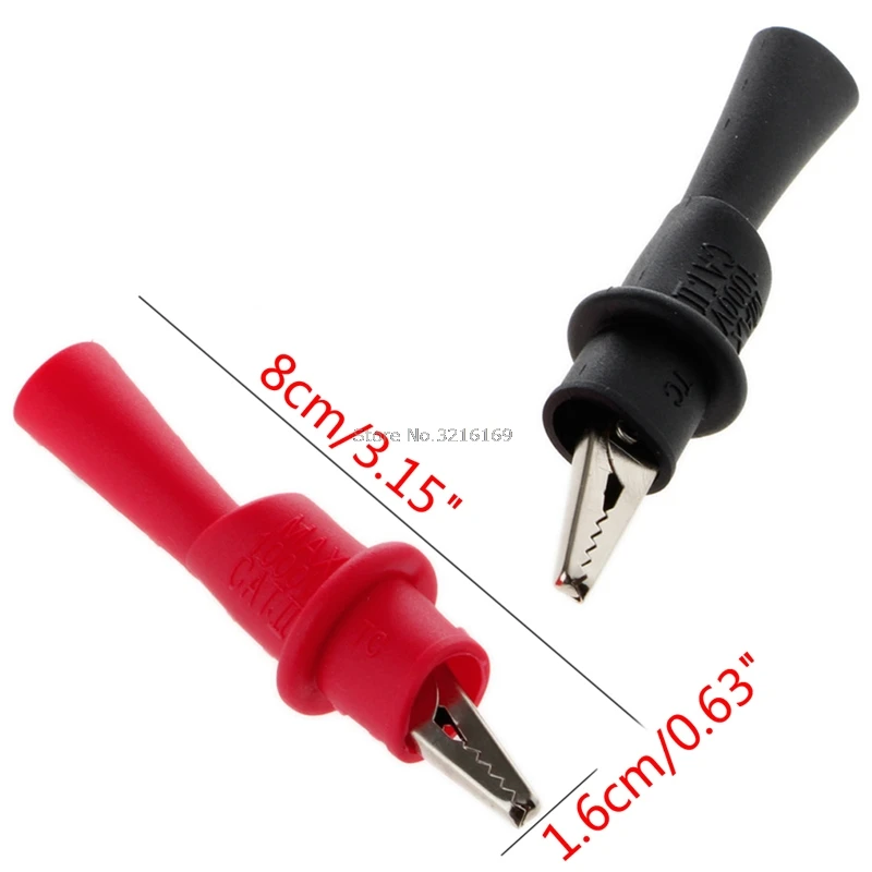 Зажим для мультиметра зажим типа крокодил 1 пары | Строительство и ремонт