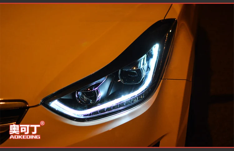 AKD автомобильный Стайлинг фара для фары для автомобиля Hyundai Elantra 2011- Elantra MD светодиодный фонарь DRL Hid Bi Xenon автомобильные аксессуары