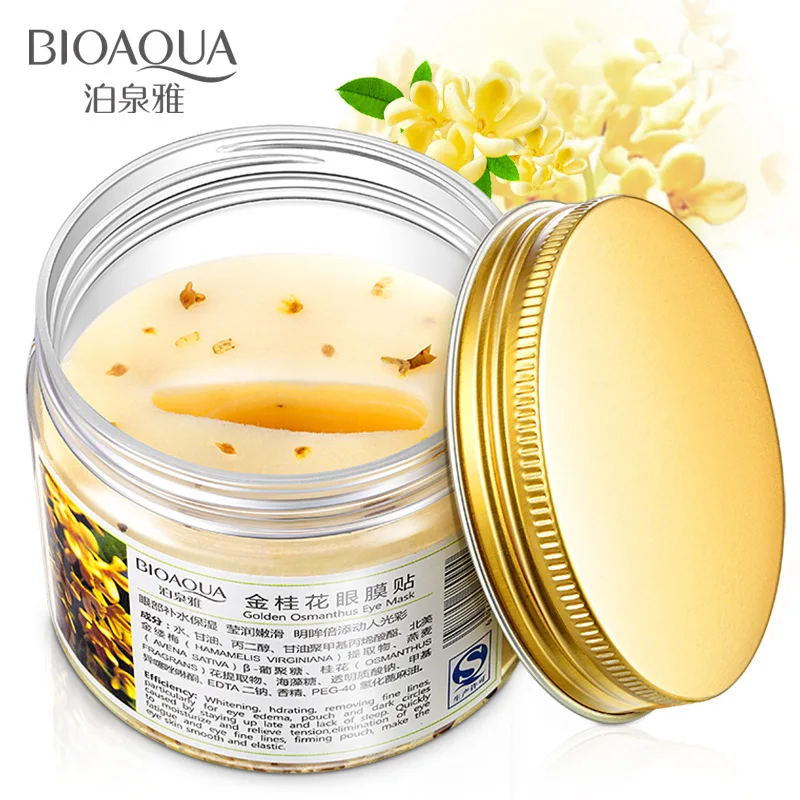 Маска для глаз BIOAQUA Gold маска век Osmanthus женщин коллагеновый гель сывороточный