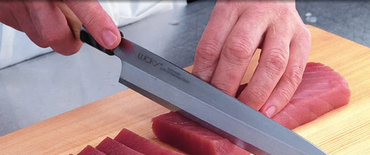 Левосторонний японский поднос для суши и сашими кухонных ножей из немецкой нержавеющей стали 12 дюймов японский рыбный филе кухонный нож 11.3GW