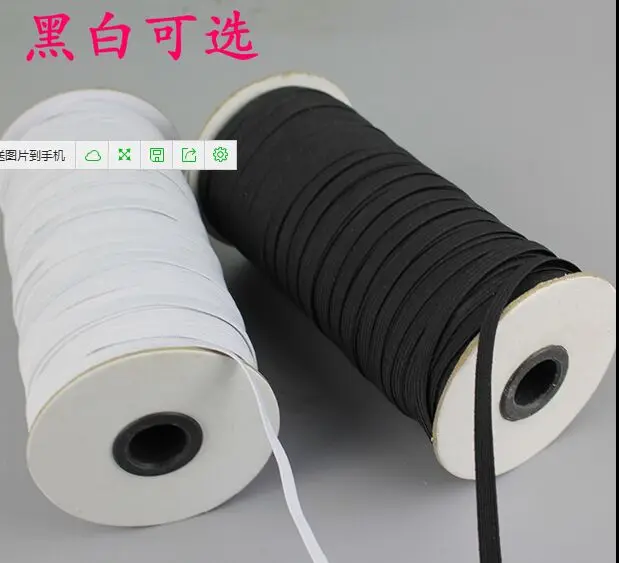 

10m/lot 0.6cm black white elastic flat band for clothing elastic cords strings handmade sewing diy accessories free shipping1016