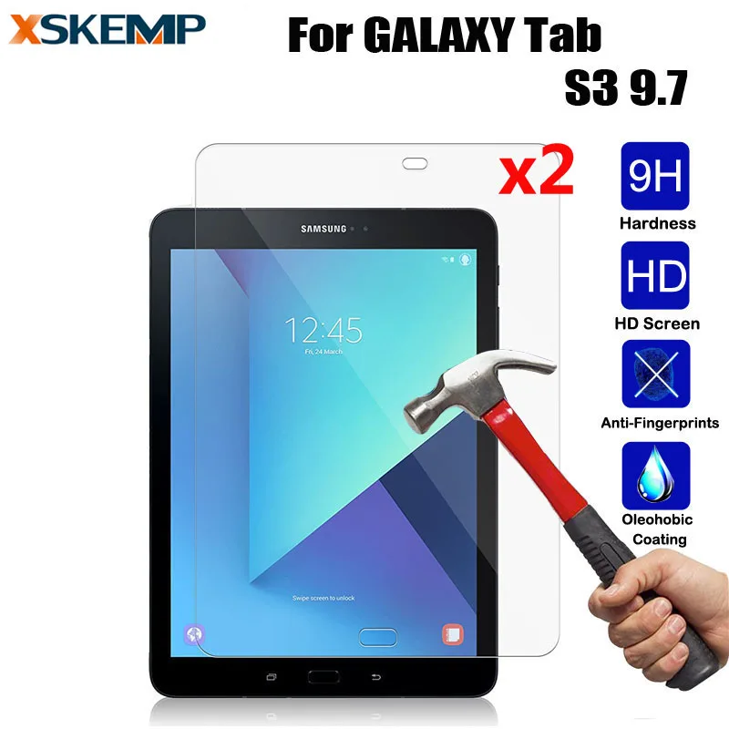 XSKEMP 2 шт./лот Ультрапрозрачная Защита экрана для Samsung GALAXY Tab S3 9 7 Противоударная