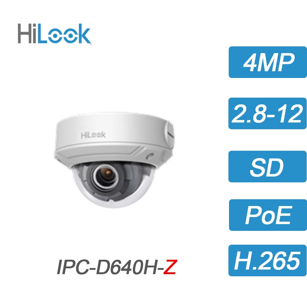 Hikvision HiLook 4MP POE IP Купольные Камеры видеонаблюдения 2 8 12 мм CMOS IP67 на открытом