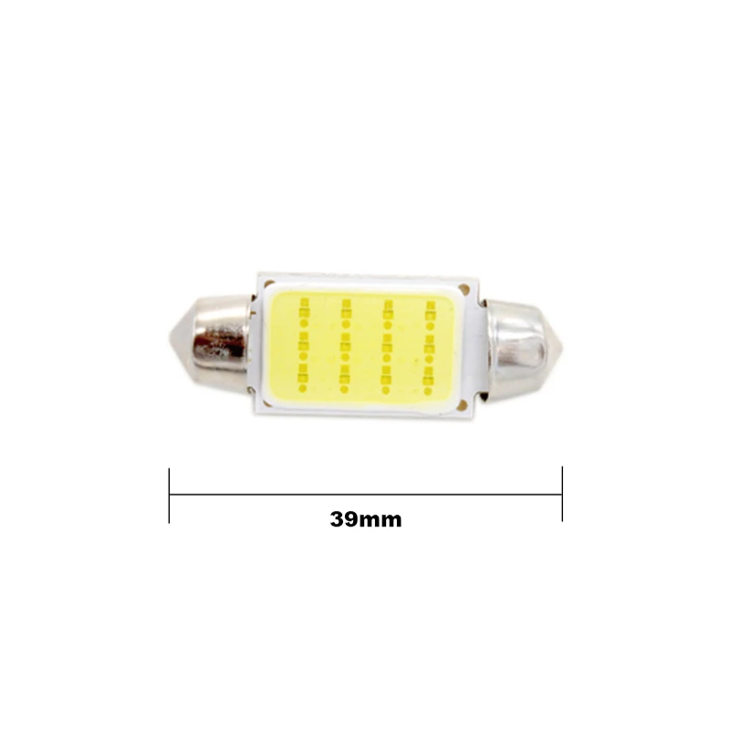 2 шт./лот 31 мм 36 39 42 C5W DC12V гирлянда COB 12 чипов белые Автомобильные светодиодные