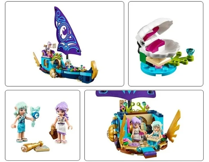 BELA 10411 сказочные друзья Naida Epic Adventure Ship Building Blocks Подарочные игрушки совместимые с