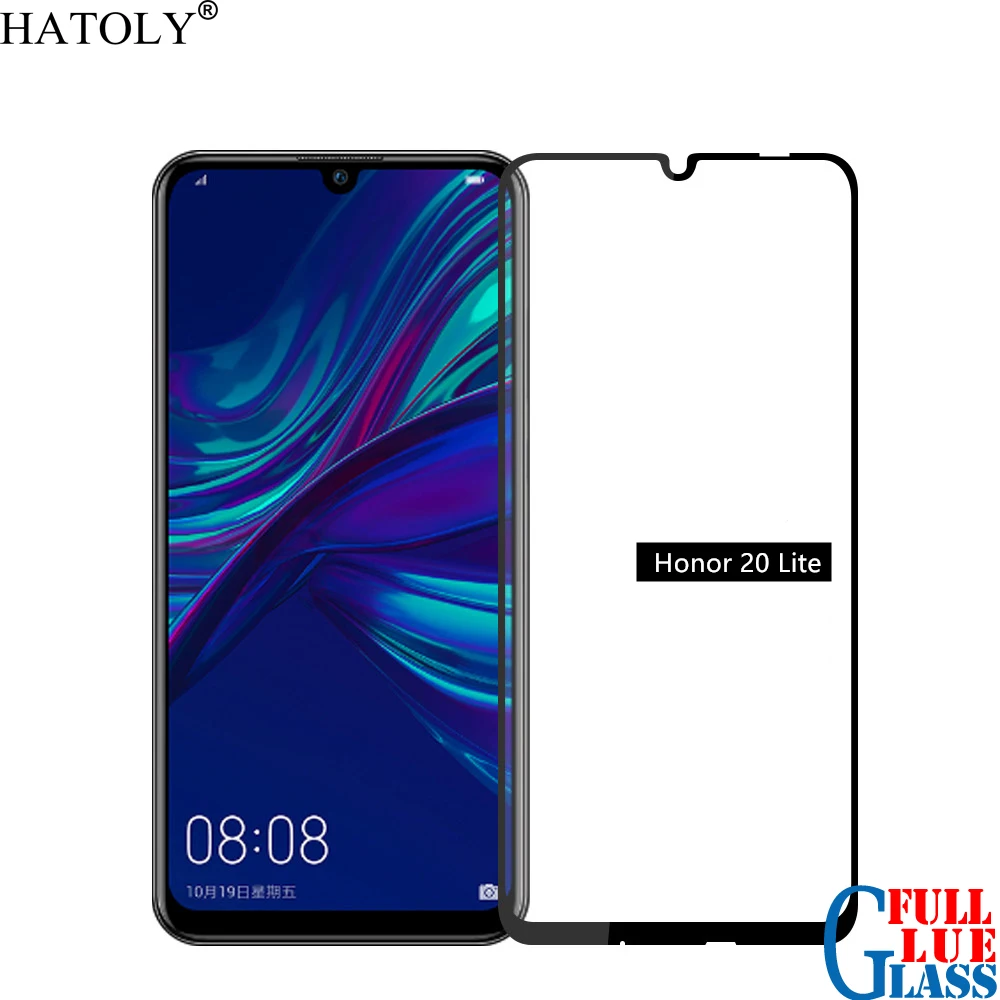 Полностью клеевое стекло для Huawei Honor 20 Lite закаленное Защитная пленка экрана