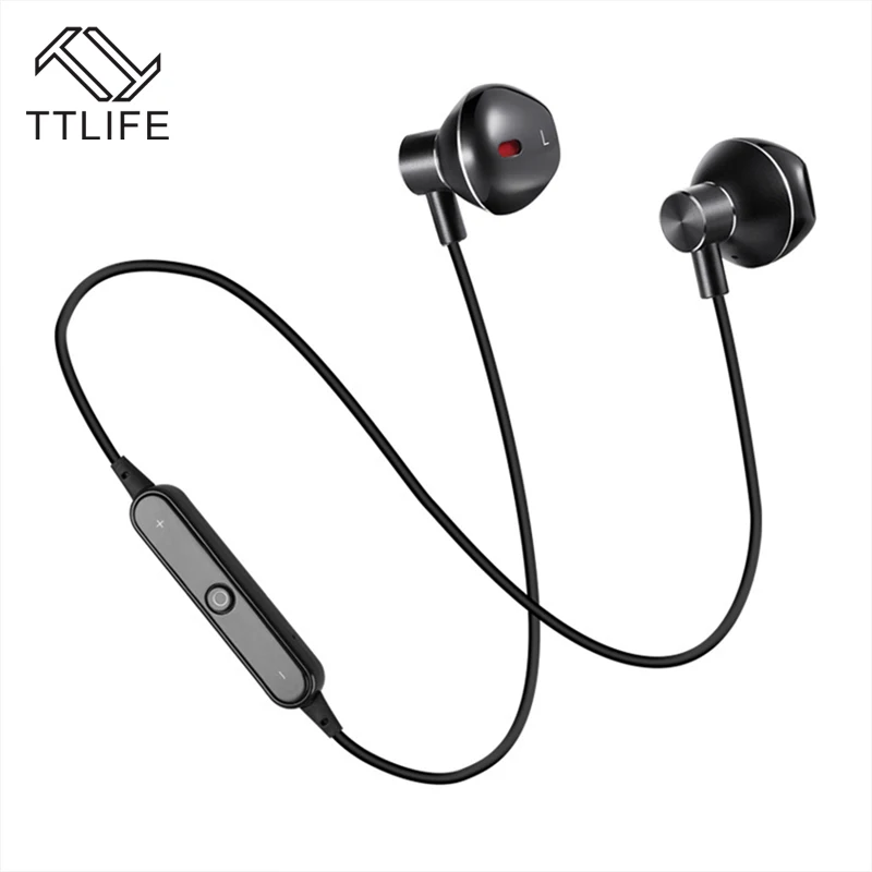 Ttlife bluetooth наушники в ухо гарнитура спорт беспроводные стерео с микрофоном для iphone