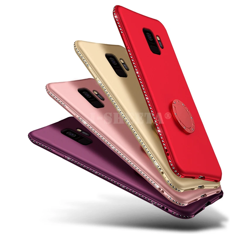 3D Блестящий чехол с бриллиантами для Samsung Galaxy S8 S9 Plus + Мягкий силиконовый из ТПУ 360