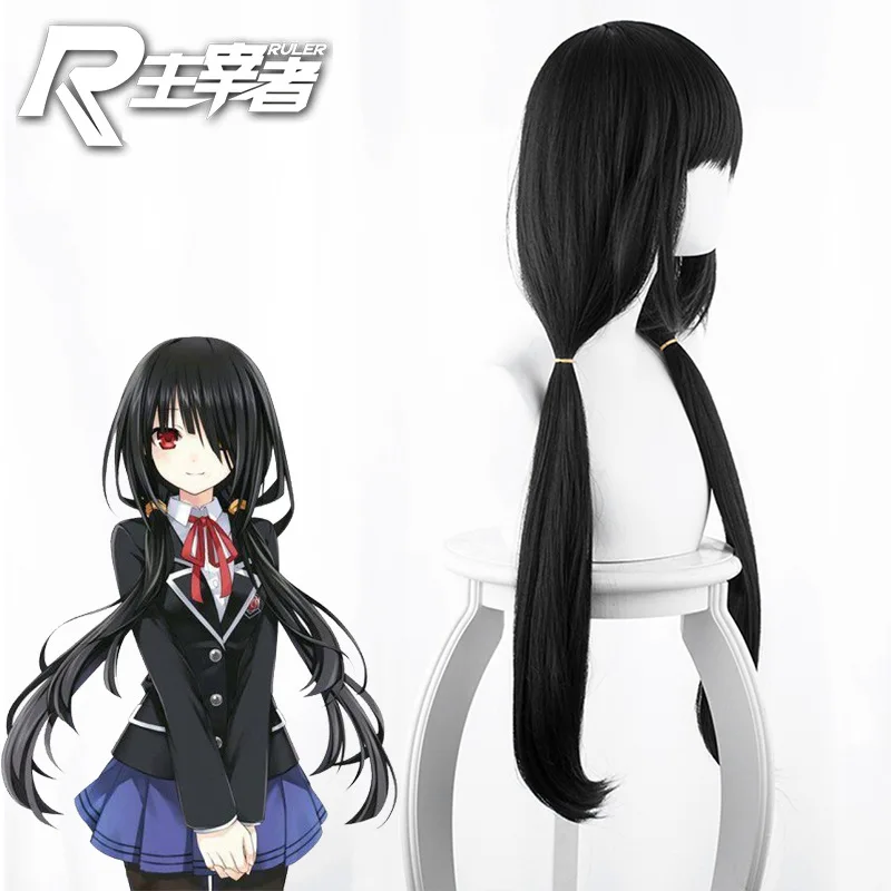 Новинка японского аниме Дата 3 Tokisaki Kurumi парик косплей Yatogami Tohka темно фиолетовый длинные волосы парик «конский хвост» Косплей