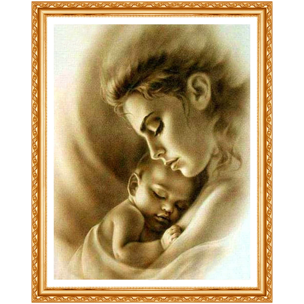 Full Square/Round Drill 5D DIY Diamond Painting &quotMother &amp Child&quot 3D Embroidery Cross Stitch Home Decor Gift A00592 | Дом и сад