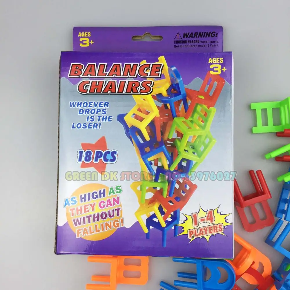 DIY балансировочные стулья смешная Семейная Игра 18 шт. стулья/одна посылка 1 или 4 игрока настольная игра Обучающие игрушки