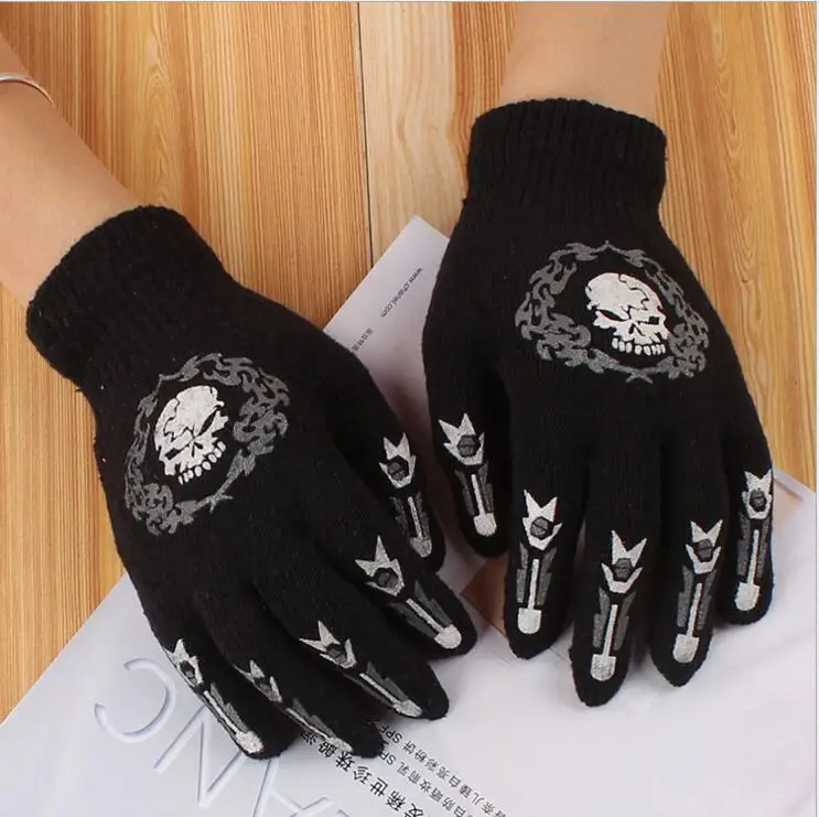 New Warm Creative winter men gloves Personality Skeleton fingers touch screen guantes mujer invierno | Аксессуары для одежды