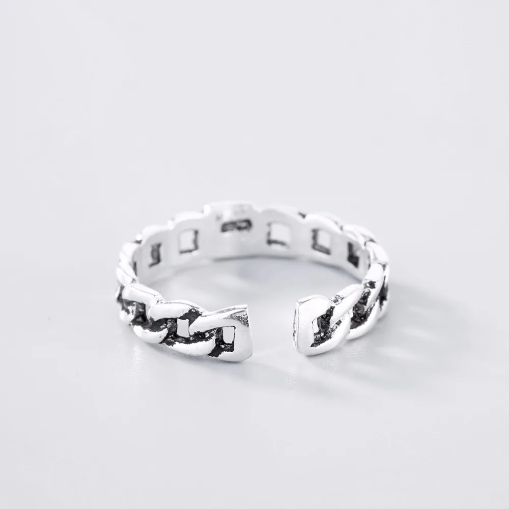 Kinitial Новый Тайский Серебряные ювелирные изделия Модные цепи Spinner Кольца для