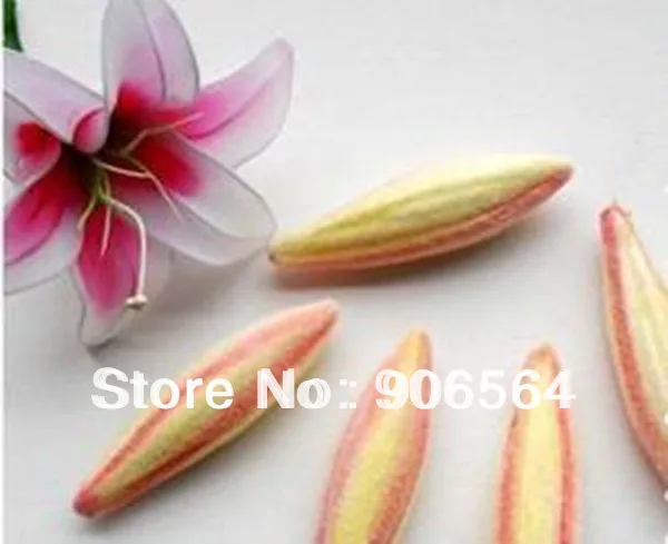 Бесплатная доставка оптовая продажа 60 мм желтые зеленые и розовые бутоны Лилии