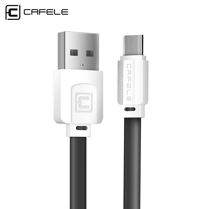 Cafele Micro USB кабель для Redmi 4X плоский 50 см 120 Супер Прочный TPE быстрой синхронизации и