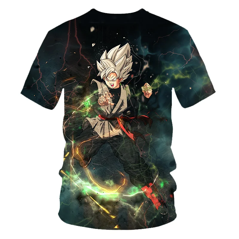 Dragon Ball Z футболки для мужчин Летняя мода 3D принт Супер Saiyajin Сон Гоку черный Zamasu Вегета дракон футболка Топы корректирующие