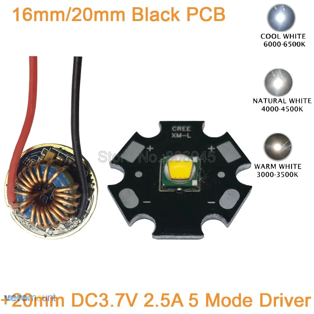 Cree XM L T6 10 Вт светодиодный излучатель холодный белый нейтральный теплый 16 мм или 20