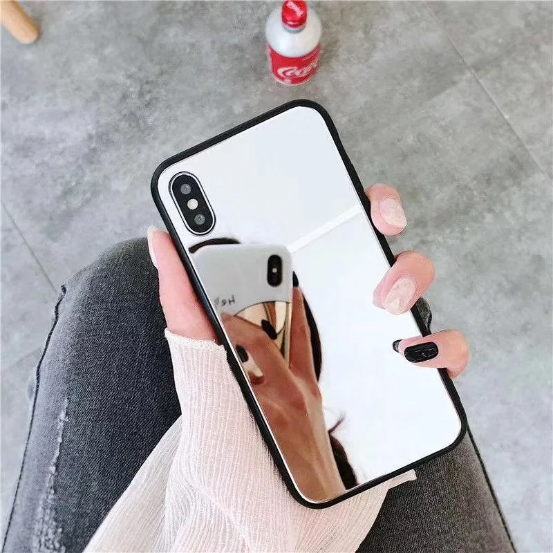 Зеркальный чехол для телефона iPhone X XR Xs 11 12 mini Pro Max 7 8 Plus 6 6s SE мягкий силиконовый