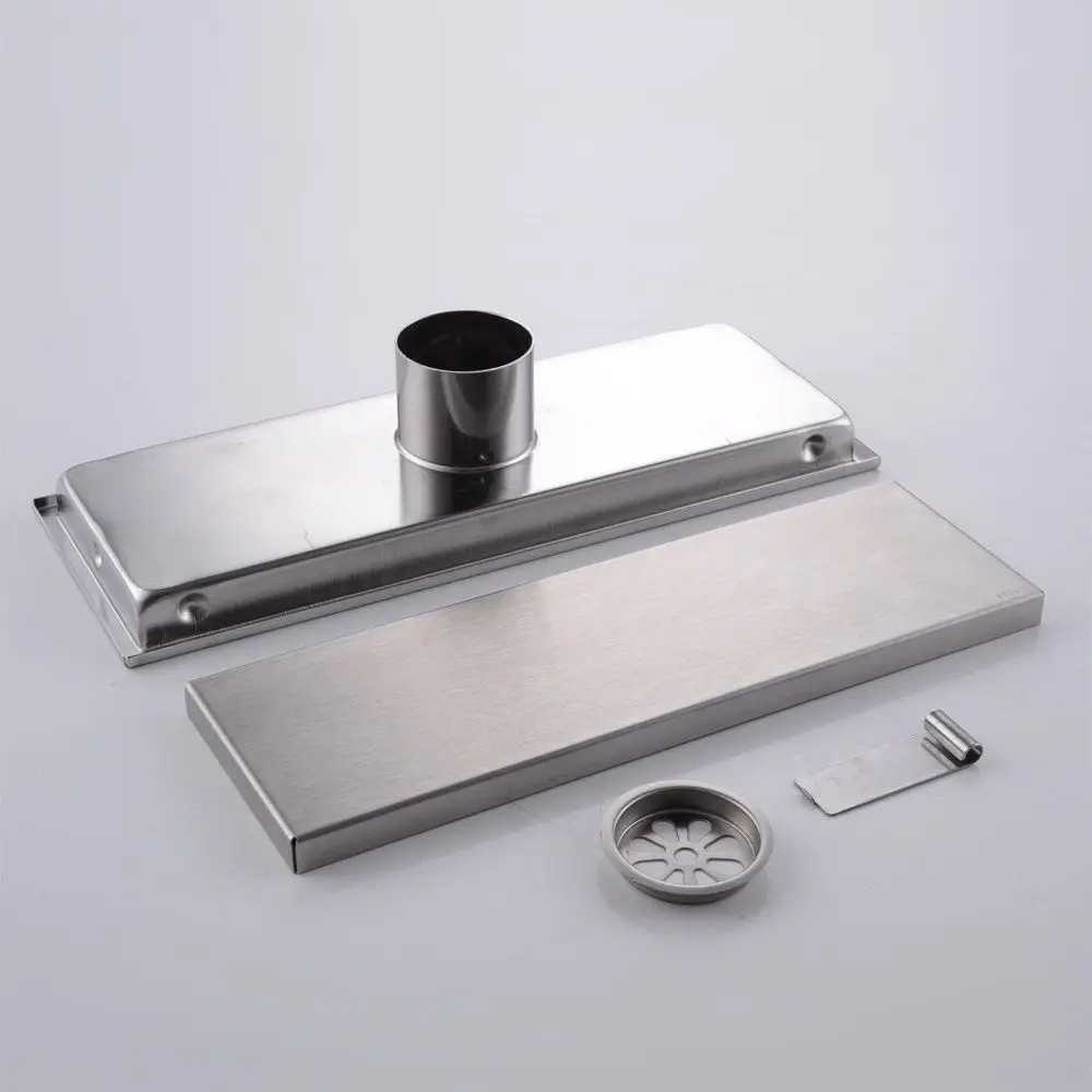 50 шт./лот линейный Слив для душа с плиточной вставкой решетка изготовлена из