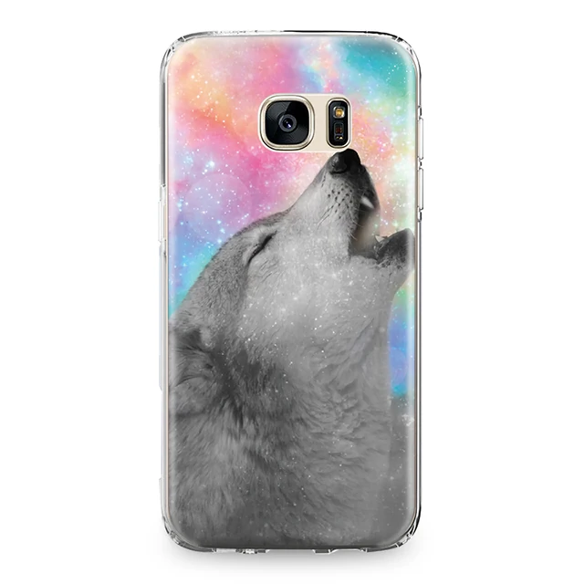 7408 Волк собака Телефонные Чехлы для Samsung Galaxy S4 S5 мини S6 S7 Edge Plus S8 Note 4 5 Grand Prime силикон ТПУ чехол для телефона Para Coque - Цвет: 7408