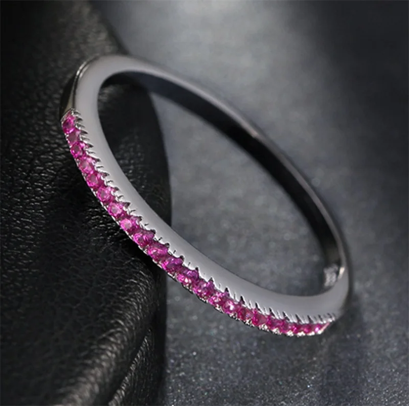 YANHUI Genuine 925 Solid Silver Rings Simple Geometric Round Single Stackable Finger Rings For Women Wedding Jewelry HR086