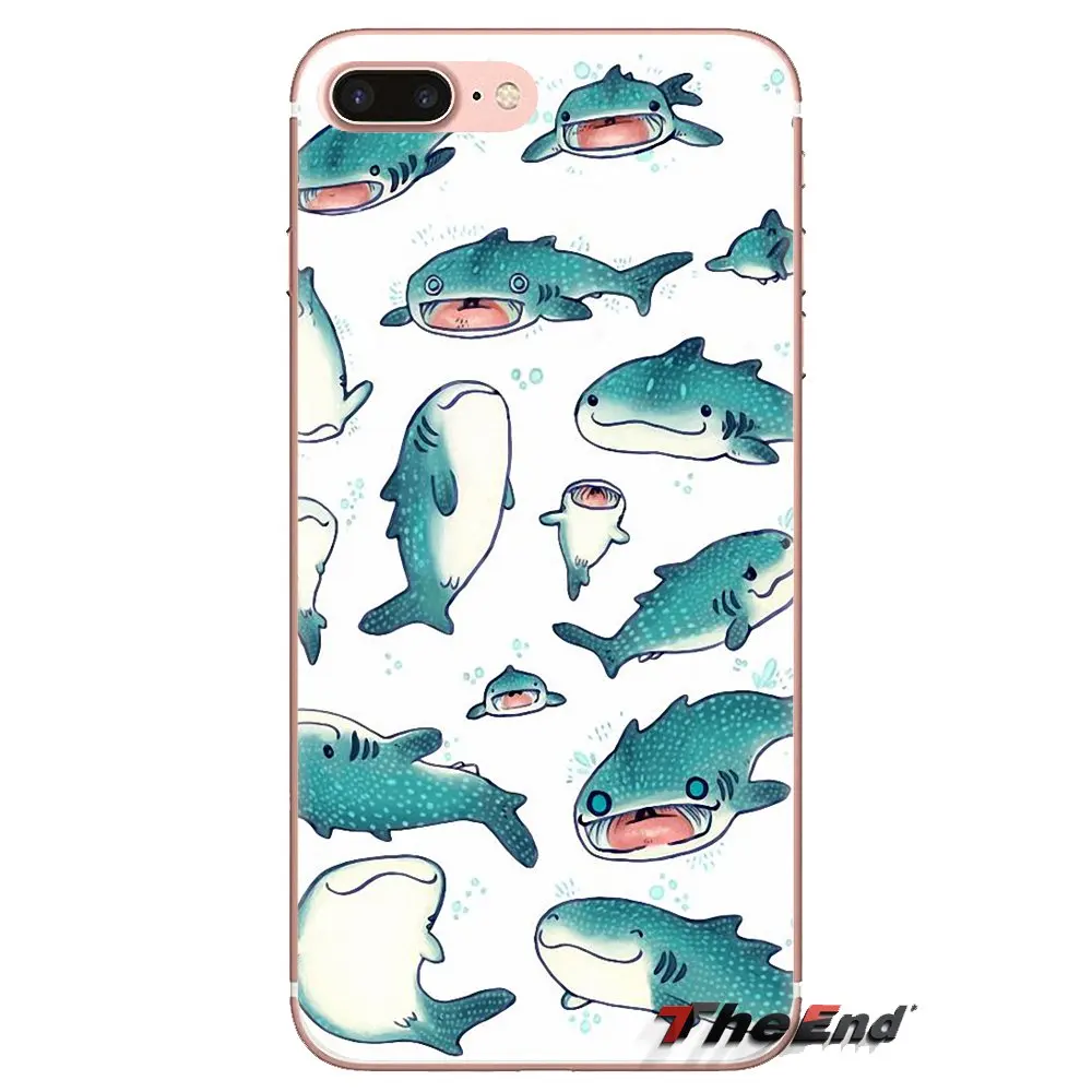 Японские kawaii Whale Shark прозрачные мягкие чехлы для iPod Touch Apple iPhone 4 4S 5 5S SE 5C 6 6S 7 8 X XR XS Plus