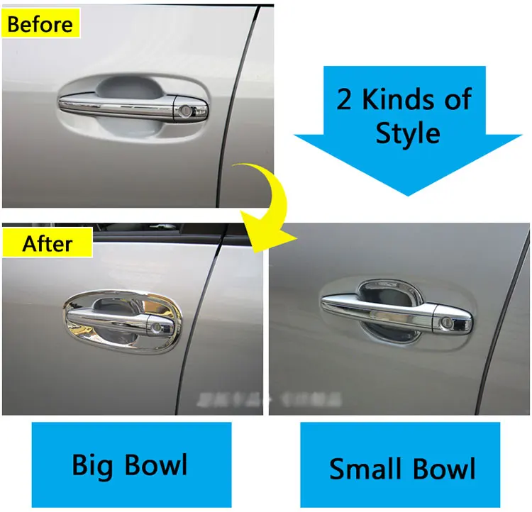 Для Toyota Avensis 2009 2016 хромированная дверная ручка крышка аксессуары наклейки для