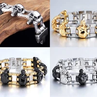 creative shapes new gold filled bracelet mens luxury best friends skull biker jewelry friendship bracelets for men
