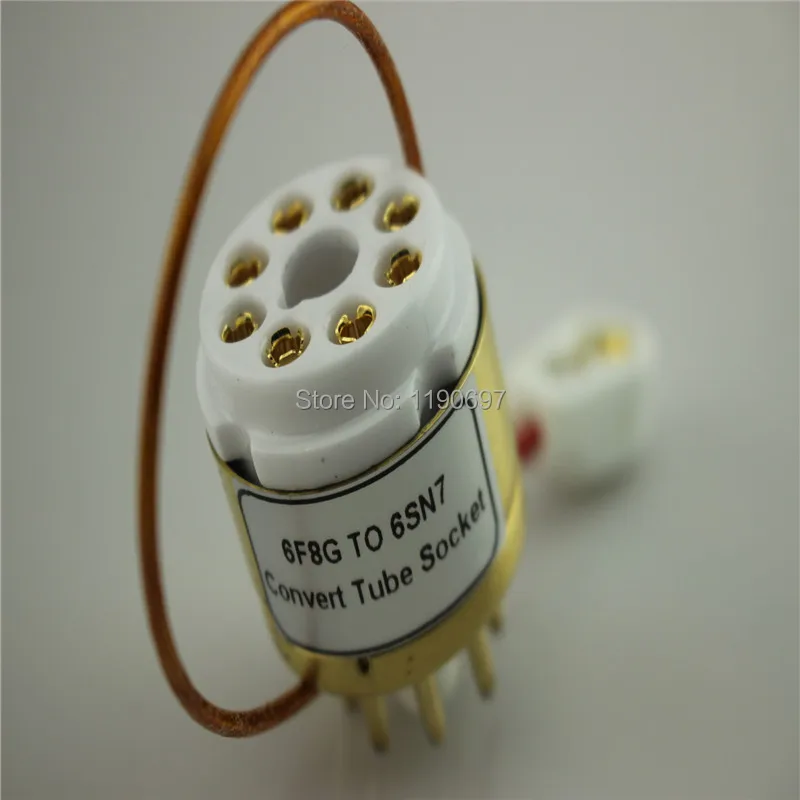 1 шт. 6F8G (сверху) до 6SN7 (снизу) трубка 8Pin DIY звуковая вакуумная адаптер розетка
