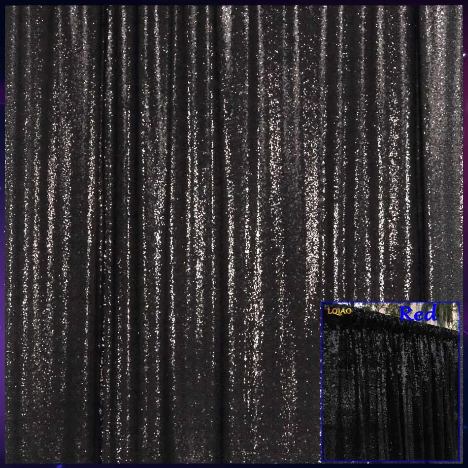 Black 10x10FT розовое золото/шампанское блесток ткань фон свадебные фото стенд фоны для фотостудии/вечерние/Рождественский Декор - Цвет: Black