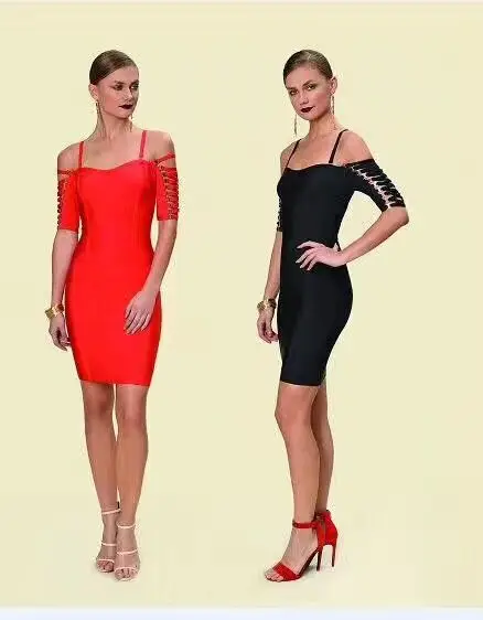 Новое поступление женские HL Бандажное платье с плеча сексуальное облегающее