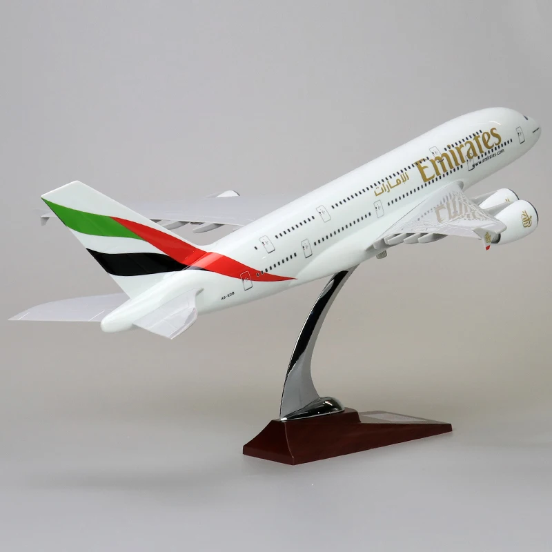 45 см Эмиратов пассажирские A380 EMIRATES Airlines модели самолет игрушки для детей, подарки на день рождения коробка