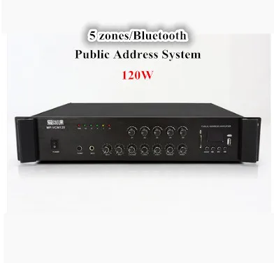 Профессиональный bluetooth системы общественного вещания аудио amplfier 120 Вт 5 зоны