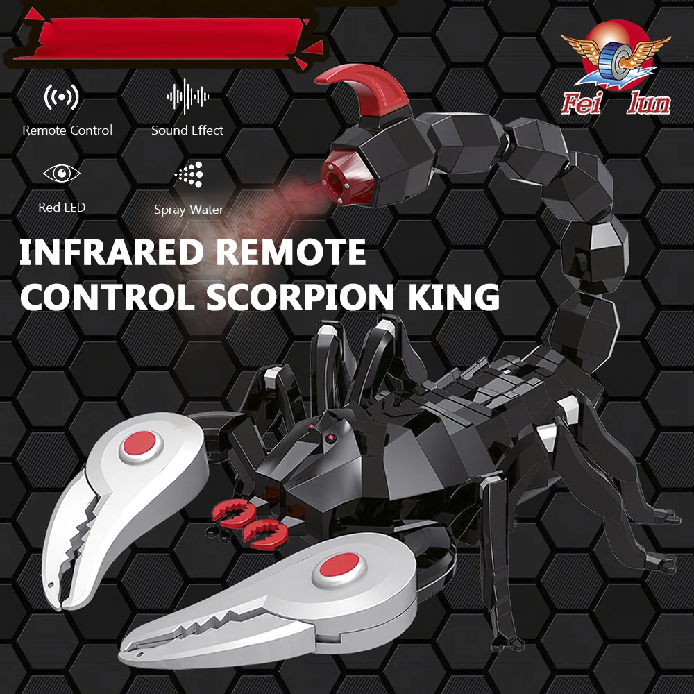 FEI LUN RC Animal FK503A RC Scorpion инфракрасный пульт дистанционного управления Scorpion дымовой эффект Спрей Вода Скорпион RC игрушка для детей