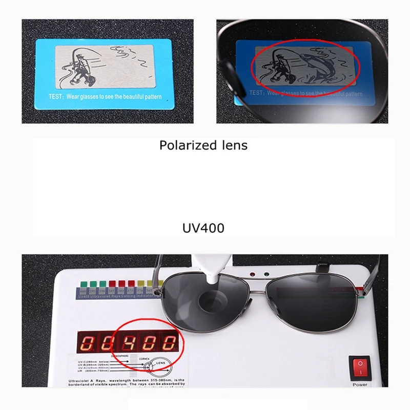 Мужские классические солнцезащитные очки поляризационные алюминиевые с